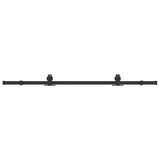 Sliding Door Hardware Kit 183 cm Steel Black 4009716