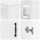 2 Piece Bathroom Cabinet Set HOORN High Gloss White 3417553