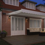Retractable Awning with Manual White 600 x 300 cm Fabric 3331646