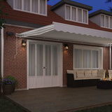 Retractable Awning with Manual White 600 x 300 cm Fabric 3331646