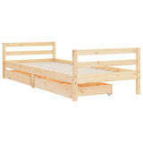 Kids Bed Frame with Drawers 80x200 cm Solid Wood Pine 834435