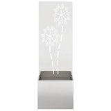 Garden Privacy Screen Floral Sliver 50 x 150 cm Stainless steel 876438