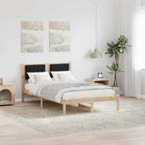 Bed Frame with Upholstered Headboard Black 120 x 200 cm 878261