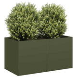 Planter Olive Green 80x40x40 cm Cold-rolled Steel 860671