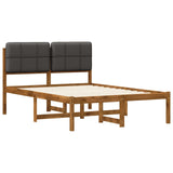 Bed Frame with Upholstered Headboard Natural and Dark Grey 3425355