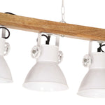 Industrial Ceiling Lamp White E27 Mango Wood 320524
