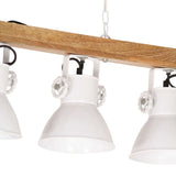 Industrial Ceiling Lamp White E27 Mango Wood 320524