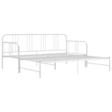 Sofa Bed Frame White Metal 200 x 90 cm mattress needed 324753