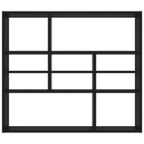 Wall Shelf Black 90x16x78 cm Engineered Wood 802940