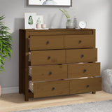 Side Cabinet Honey Brown 100x40x90 cm Solid Wood Pine 821772