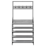 Clothes Rack with Shoe Storage Grey Sonoma 90x34x184 cm 837880