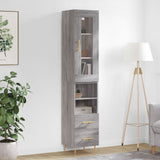Highboard Grey Sonoma 34.5x34x180 cm Engineered Wood 3199295