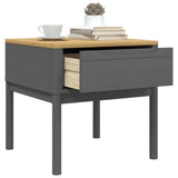 Lamp Table FLORO Grey 55x55x54 cm Solid Wood Pine 374028