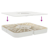 4 Piece Parasol Base Set for Cross Stand Parasol 100 kg PP 847446