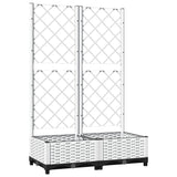 Garden Planter with Trellis White 80x40x121.5 cm PP 153281
