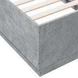 Bed Frame with LED without Mattress Concrete Grey 90x190 cm Single 3209663