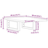 Basin Shelf Wall Mounted Steel and Solid Wood Oak 3302577