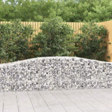 Arched Gabion Baskets 3 pcs 400x50x60/80 cm Galvanised Iron 3145931