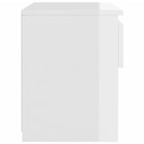 ZNTS Bedside Cabinets 2 pcs High Gloss White 40x30x39 cm Engineered Wood 803456