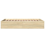 Bed Frame without Mattress Sonoma Oak 120x190 cm Small Double 3281044