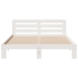Bed Frame without Mattress White 120x190 cm Small Double Solid Wood Pine 855571