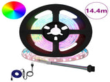 LED Strip 12 pcs Black and Transparent 1200 mm 3429105