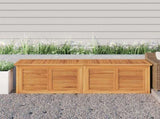 Garden Storage Box with Bag 175x50x55 cm Solid Wood Teak 363273