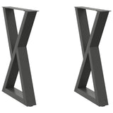 Dining Table Legs 2 pcs Anthracite 60x cm Steel 4012722