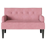 Chesterfield Bench Pink 112 x 65.5 x 75 cm Velvet 42019289