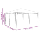 Party Tent White 400 x 400 x 266 cm Polyethylene and Steel 42003421