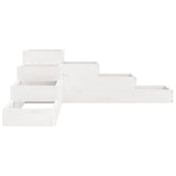 Garden Planter 4-Tier 106x104.5x36 cm White Solid Wood Pine 825325