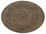 Handmade Rug Jute Black and Natural 150 cm 133727