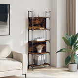 Bookshelf 5-Tier Smoked Oak 60.5x24x166.5 cm Engineered Wood 838865