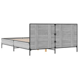 Bed Frame without Mattress Grey Sonoma 150x200 cm King Size 3280005