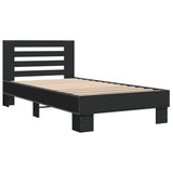 Bed Frame without Mattress Black 75x190 cm Small Single 845657