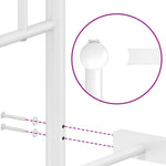 Metal Bed Frame without Mattress with Footboard White 100x190cm 374400