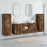 Bathroom Furniture Set 5 pcs Smoked Oak 33 x 34.5 x 100 cm 3405988
