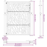 Garden Gate 100x125 cm Weathering Steel Trace Design 4100985