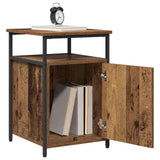 Bedside Cabinet with Drawer 2 pcs Old wood Engineered Wood 879502