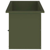 Garden Planter with LED Olive Green 40 x 80 x 40 cm Steel 8008160