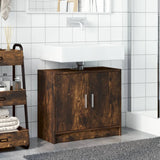 Sink Cabinet Smoked Oak 63x29x55 cm Engineered Wood 848098