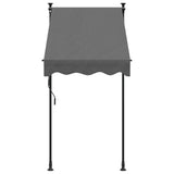 Retractable Awning Anthracite 100x150 cm Fabric and Steel 368736