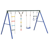 Outdoor Swing Set with Swing. Trapeze. Ladder. Disc Swing 3283614