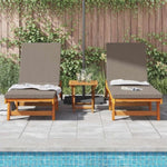 Sun Lounger 2 pcs Brown 63 x 199 x 85cm Solid Acacia wood 3325197