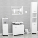 Bathroom Furniture Set White Engineered Wood 802579