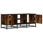 ZNTS TV Cabinet Smoked Oak 100x35x41 cm Engineered Wood and Metal 848836