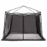 Camping Tent Set 2 pcs Grey and Orange Taffeta and Fabric 3337178