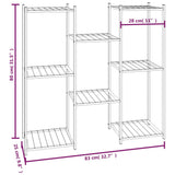 Flower Stand 83x25x80 cm Black Iron 343127