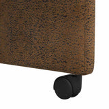 Dining Chairs with Wheels 2 pcs Brown 58 x 67 x 97 cm 42017861