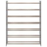 ZNTS Shoe Rack Grey 90x24x117 cm Engineered Wood 327356